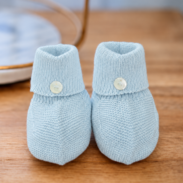 chaussons bébé tricoté en coton biologique