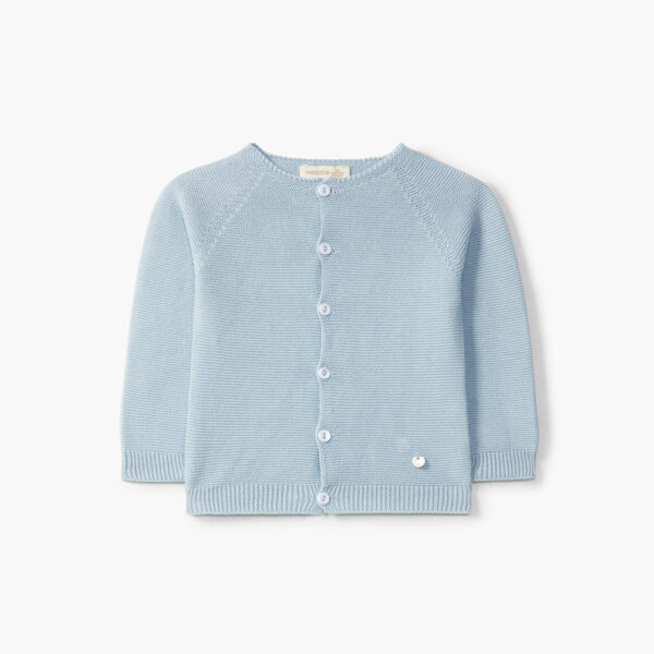 Cardigan tricoté bleu