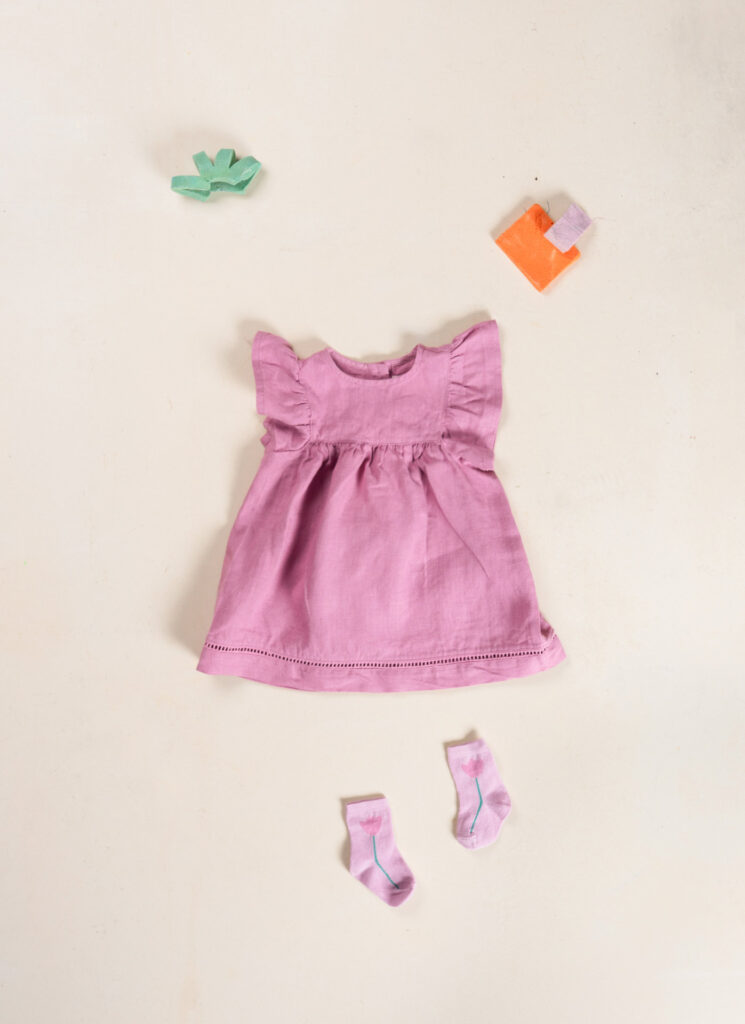 Kleid Lila aus Leinen