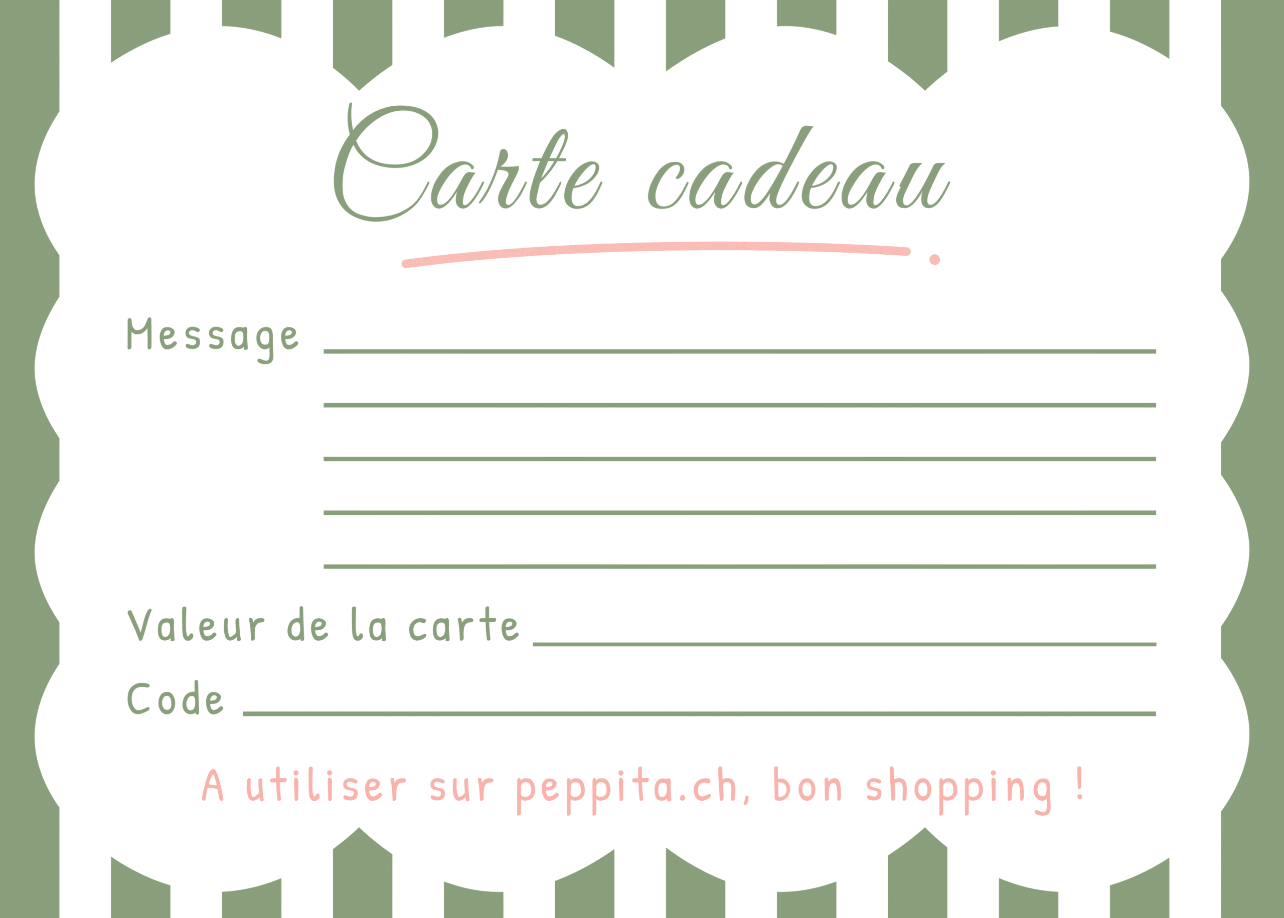 carte cadeau - vêtements bébé éthique et éco-responsable